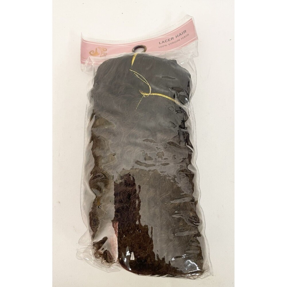 NEW Lacer Hair Extension Clip In Afro Curly 10'' #1B / 4 100% Virgin Hair